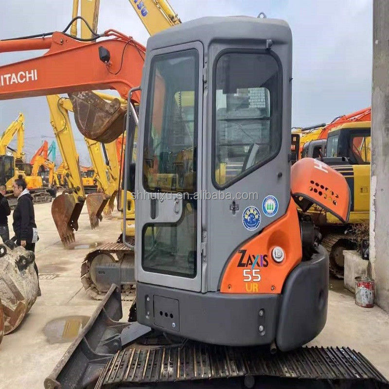 Hitachi auf Lager Billiges Gebraucht-Mini-Grabger Japanischer HITACHI 55/Second-Hand Hydraulischer Crawler Bagger in gutem Zustand HITACHI 55