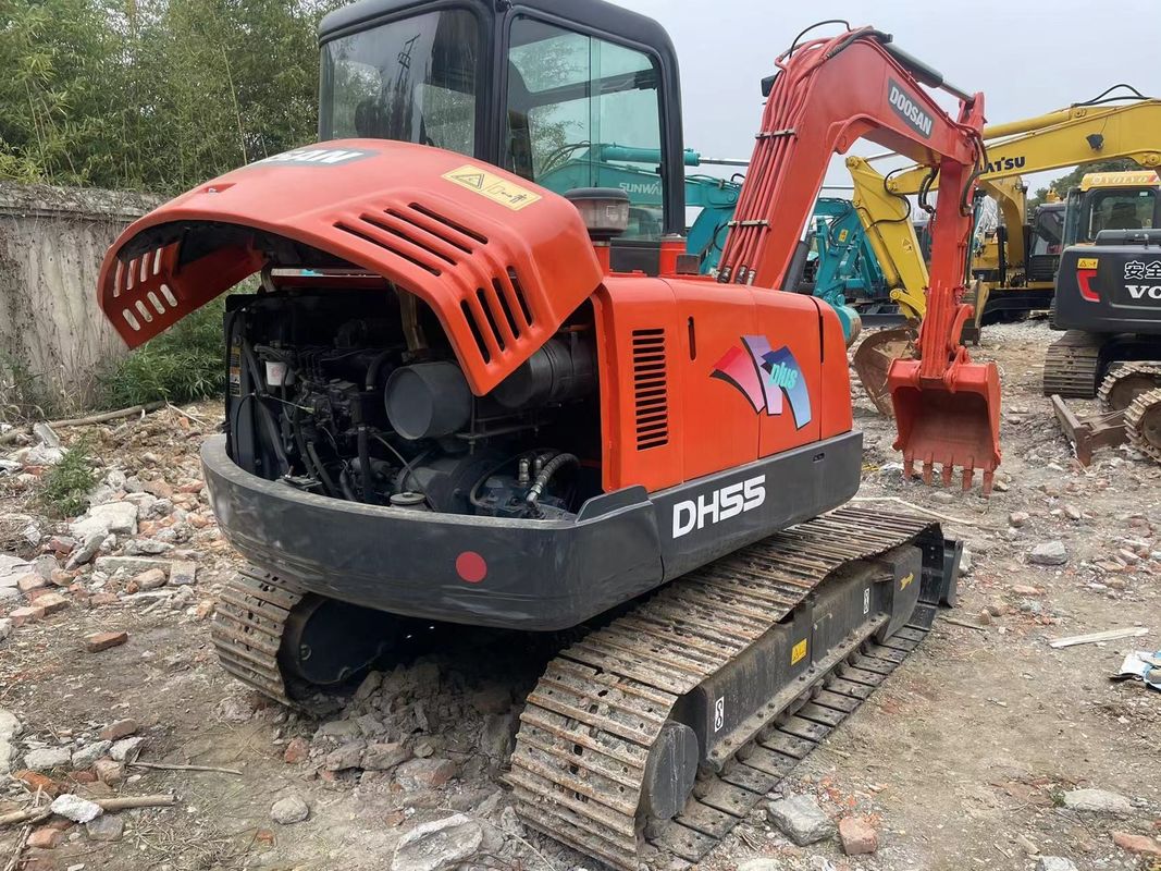sed Haushalts-Mini-Grabmaschinen DOOSAN DH55 DX60/ koreanische Marke gebrauchte Mini-Kraftstoff-effiziente Bagger sind billig zu reparieren und zu graben