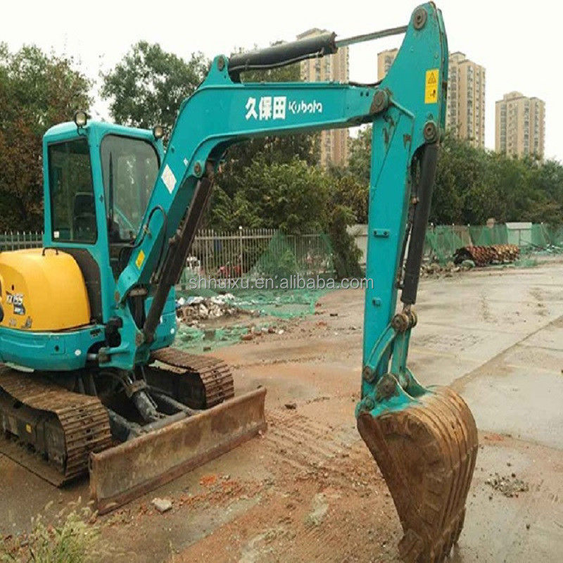 Japan Qualität gebrauchtes Bagger Kubota 155 kleine 5,5 Tonnen Mini gebrauchtes Crawler Bagger mit Klinge und Brecherleitung