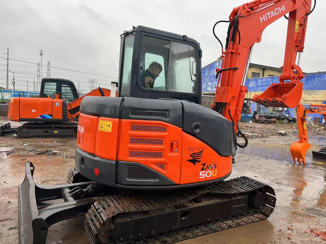 Gebrauchtes Minibagger Hitachi 50U Bagger kleine gebrauchte Maschinen 5 Tonnen gebrauchte Gummibahn Minibagger
