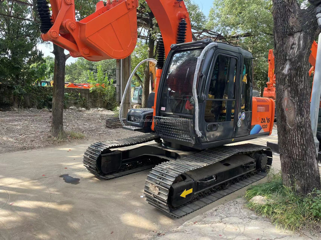 12000kg Zx120 Gebraucht Hitachi Bagger aus zweiter Hand mit Originalfarbe 0,51m3