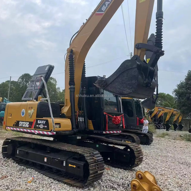 Chinesische Bagger Sany 135 Gebraucht Sany Bagger 13 Tonnen Cummins Motor Gelb