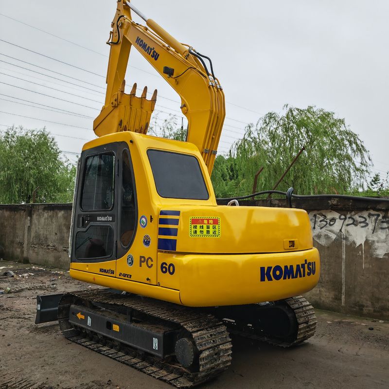 Gelber Mini Gebrauchtbagger 6T Gebrauchtkomatsu Pc60 Originalfarbe
